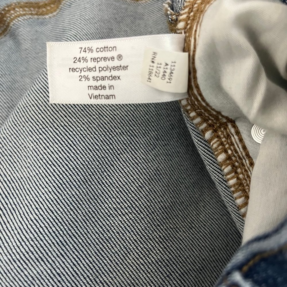 NWOT Lane Bryant High Rise Skinny Curvy Fit Distressed Jeans Size 22 Dark Wash - Picture 11 of 11